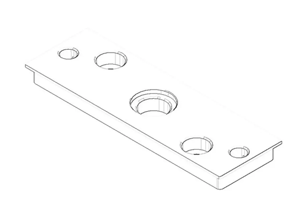 DORNBRACHT Abdeckung ERSATZTEILE 091102237 177,2 x 57,2 x 14 mm Schwarz matt, 091102237-33 Galeriebild 1